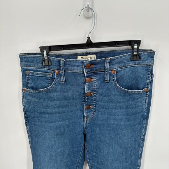 MADEWELL AG149 Petite 10" High Rise Skinny Button Fly Denim Jean // 30P - Picture 3 of 9